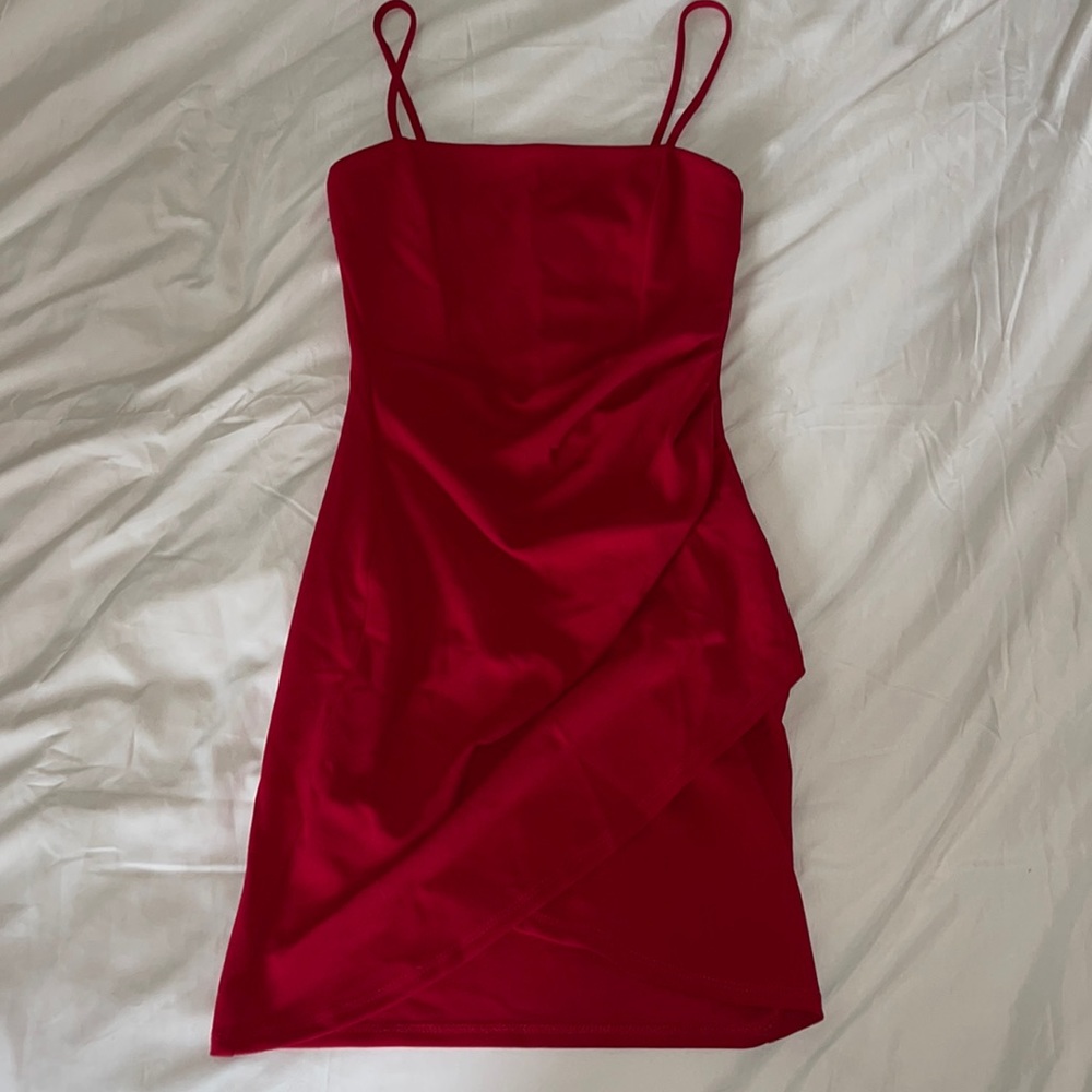 Red tank top dress